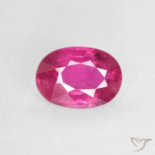1.04ct 자연스러운 다크 핑크 루비, 타원형, VS