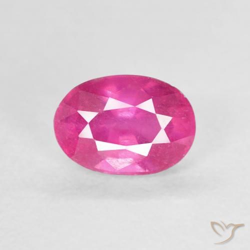 1.31ct 자연스러운 딥 마젠타 루비, 타원형, VS