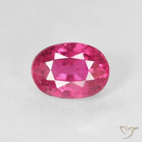 1.25ct 자연스러운 Medium Dark-Pink 루비, 타원형, VS