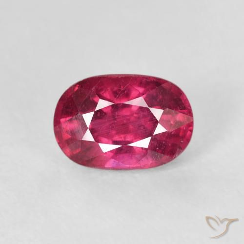 1.47ct 자연스러운 다크 핑크 루비, 타원형, VS