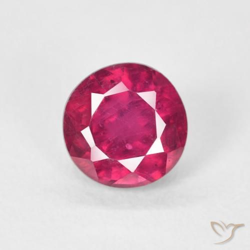 1.14ct 자연스러운 라이트 레드 루비, 둥근, VS