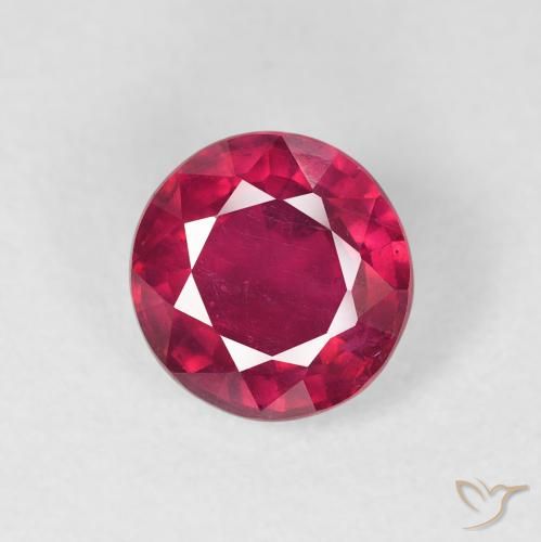 1.88ct 자연스러운 미디엄 레드 루비, 둥근, VS