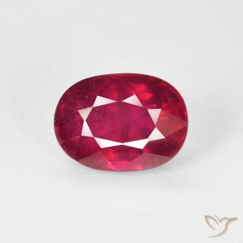 2.48ct 자연스러운 딥 레드 루비, 타원형, VS-SI