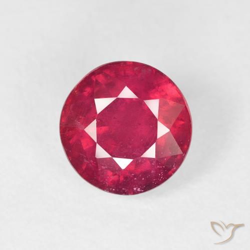 2.10ct 자연스러운 미디엄 레드 루비, 둥근, VS