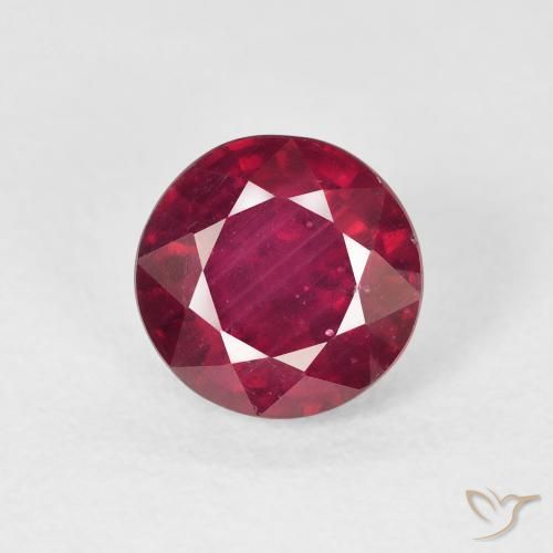 2.88ct 자연스러운 분홍빛이 도는 빨강 루비, 둥근, VS