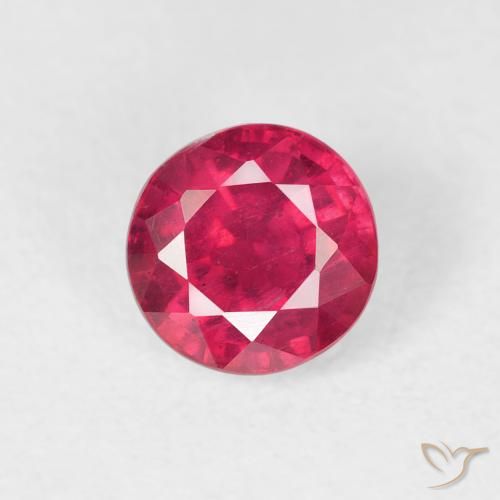 1.01ct 자연스러운 잼 레드 루비, 둥근, VS