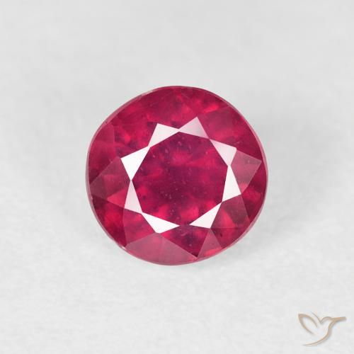 1.04ct 자연스러운 딥 크림슨 루비, 둥근, VS