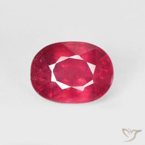 2.15ct 자연스러운 딥 크림슨 루비, 타원형, VS-SI