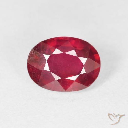 1.87ct 자연스러운 딥 크림슨 루비, 타원형, VS-SI