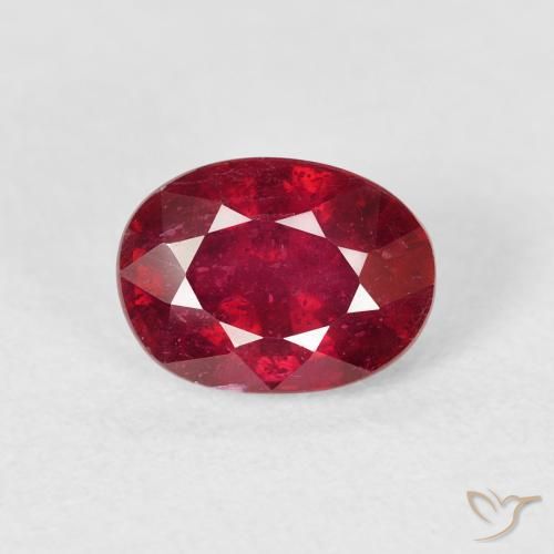 2.17ct 자연스러운 딥 레드 루비, 타원형, VS-SI