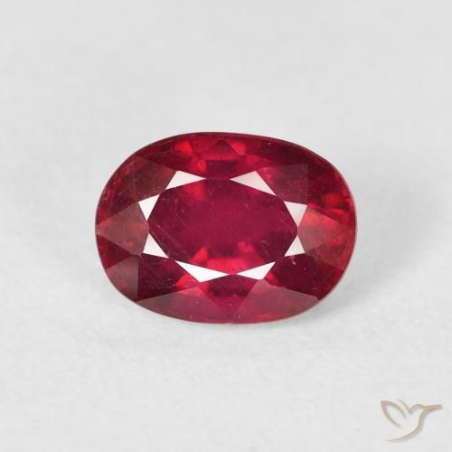 2.17ct 자연스러운 다크 레드 루비, 타원형, VS