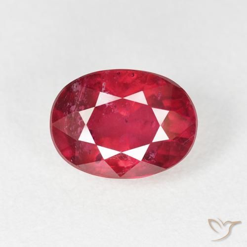 2.49ct 자연스러운 딥 크림슨 루비, 타원형, VS