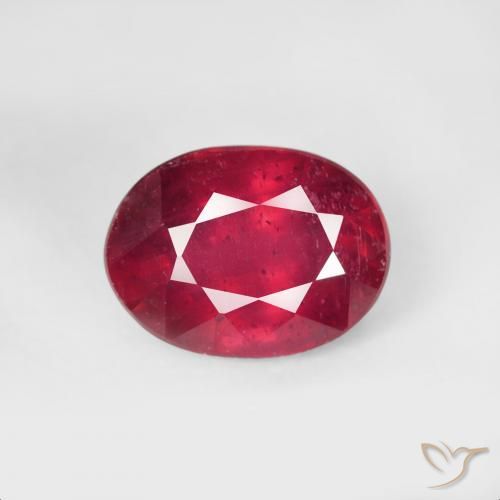 2.32ct 자연스러운 미디엄 레드 루비, 타원형, VS