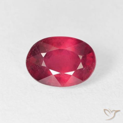 1.80ct 자연스러운 잼 레드 루비, 타원형, VS