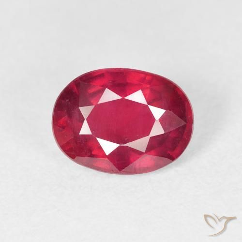 2.05ct 자연스러운 딥 크림슨 루비, 타원형, VS