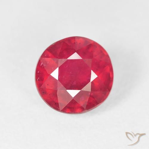 1.50ct 자연스러운 미디엄 레드 루비, 둥근, VS