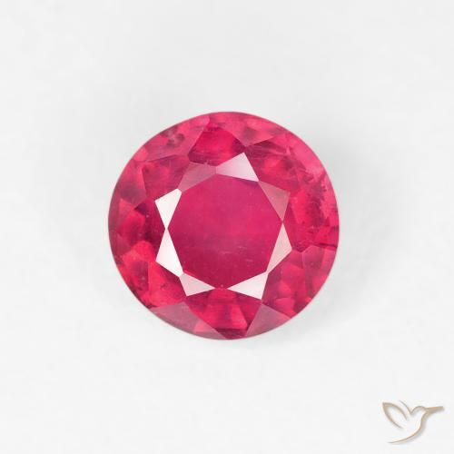 1.06ct 자연스러운 미디엄 레드 루비, 둥근, VS