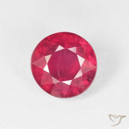 1.65ct 자연스러운 딥 크림슨 루비, 둥근, VS