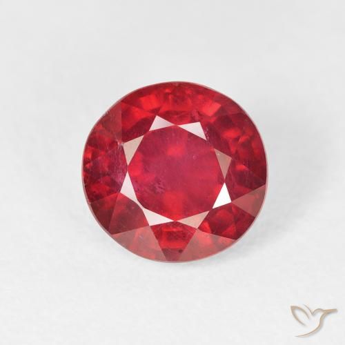 2.92ct 자연스러운 잼 레드 루비, 둥근, VS