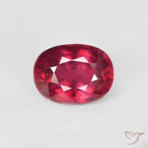 2.23ct 자연스러운 피처럼 붉은 루비, 타원형, VS-SI