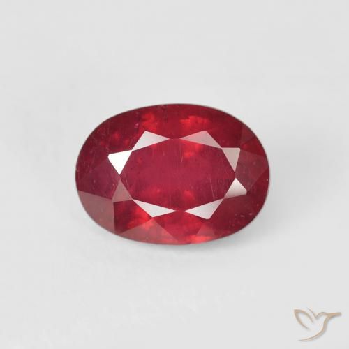 2.25ct 자연스러운 딥 크림슨 루비, 타원형, VS
