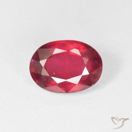 1.88ct 자연스러운 딥 크림슨 루비, 타원형, VS