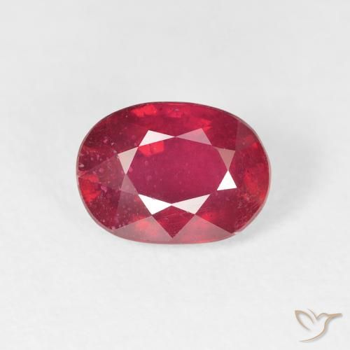 2.19ct 자연스러운 잼 레드 루비, 타원형, VS-SI