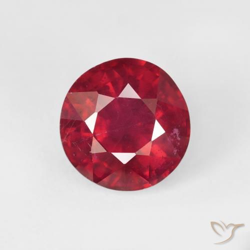 3.50ct 자연스러운 딥 크림슨 루비, 둥근, VS-SI