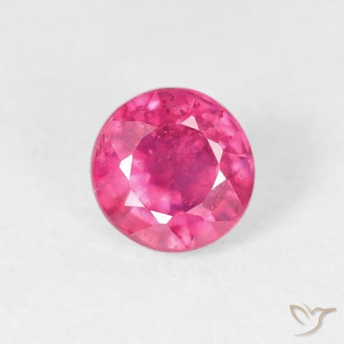 0.87ct 자연스러운 미디엄 핑크 루비, 둥근, VS