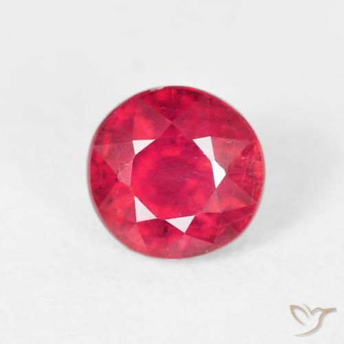 1.46ct 자연스러운 마젠타 핑크 루비, 둥근, VS