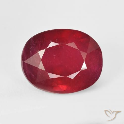 12.89ct 자연스러운 잼 레드 루비, 타원형, VS