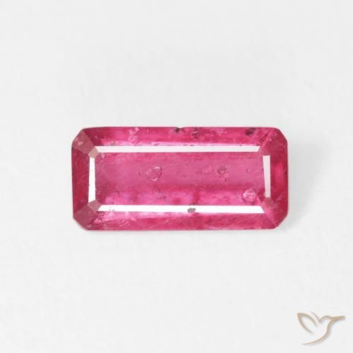 1.91ct 자연스러운 라이트 레드 루비, 에메랄드 컷, VS-SI