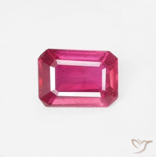 1.16ct 자연스러운 라이트 레드 루비, 에메랄드 컷, VS