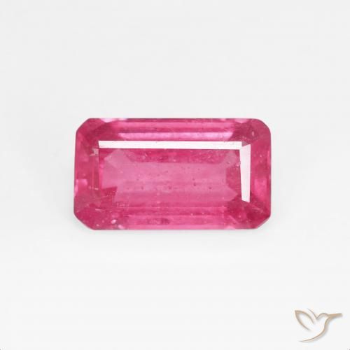 1.83ct 자연스러운 미디엄 레드 루비, 에메랄드 컷, VS