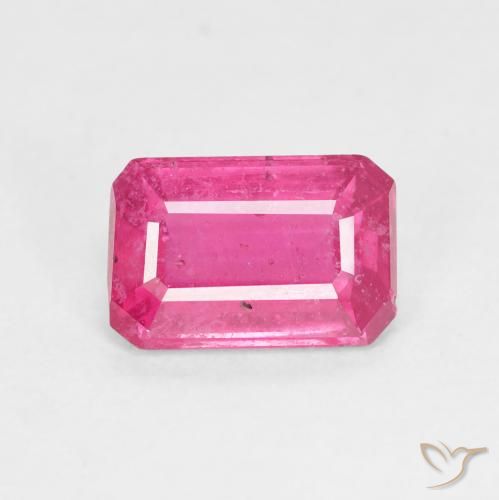 2.28ct 자연스러운 핫 핑크 루비, 에메랄드 컷, VS-SI