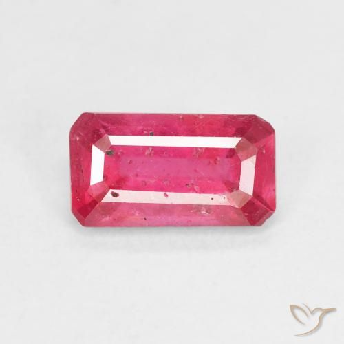 1.92ct 자연스러운 핫 핑크 루비, 에메랄드 컷, VS-SI
