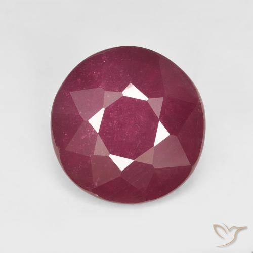 5.71ct 자연스러운 와인 레드 루비, 둥근, VS
