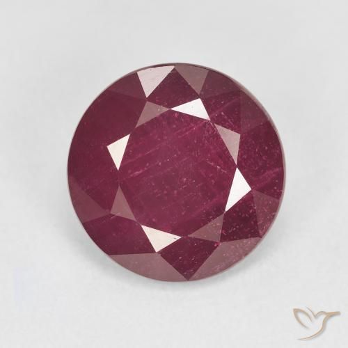6.24ct 자연스러운 와인 레드 루비, 둥근, VS
