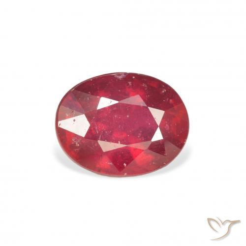 3.05ct 자연스러운 미디엄 레드 루비, 타원형, VS-SI