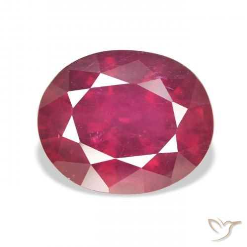 10.77ct 자연스러운 Medium Dark-Red 루비, 타원형, VS