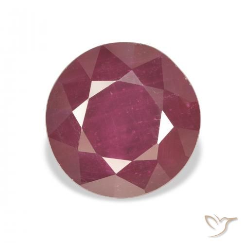 7.40ct 자연스러운 딥 크림슨 루비, 둥근, VS