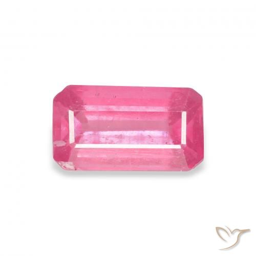 1.77ct 자연스러운 핫 핑크 루비, 에메랄드 컷, VS-SI