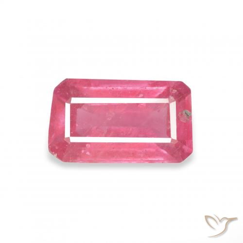 1.54ct 자연스러운 미디엄 핑크 루비, 에메랄드 컷, VS-SI