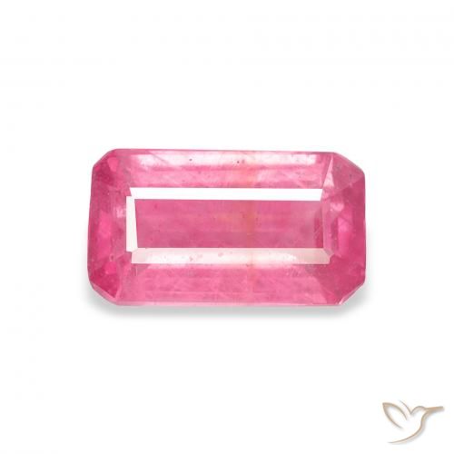 1.96ct 자연스러운 미디엄 핑크 루비, 에메랄드 컷, VS-SI