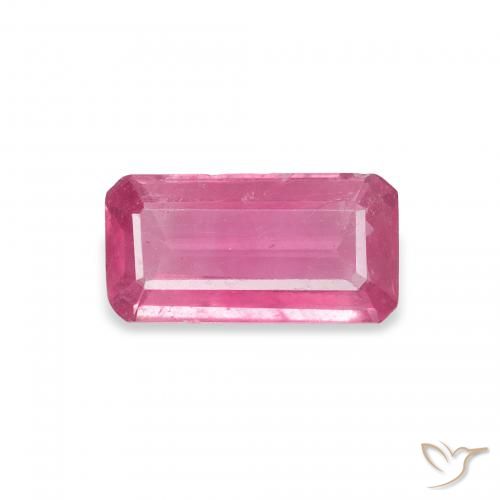 1.21ct 자연스러운 붉은빛이 도는 핑크 루비, 에메랄드 컷, SI
