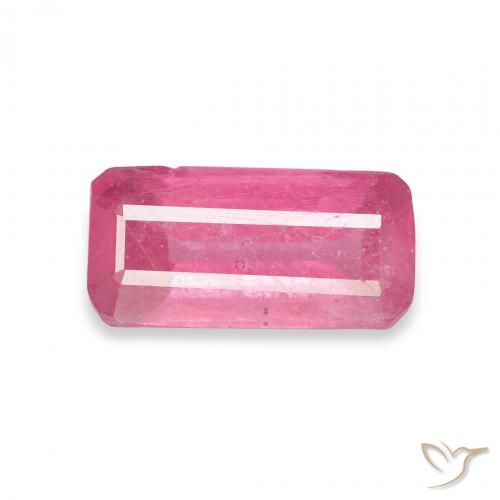 1.92ct 자연스러운 Medium Dark-Pink 루비, 에메랄드 컷, SI