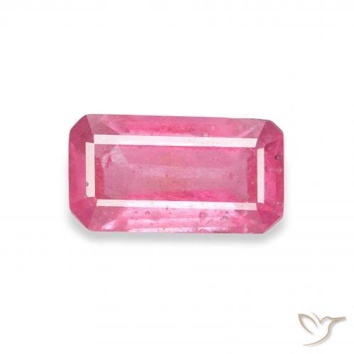 1.37ct 자연스러운 Medium Dark-Pink 루비, 에메랄드 컷, SI