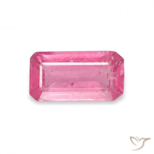 1.55ct 자연스러운 핫 핑크 루비, 에메랄드 컷, VS-SI