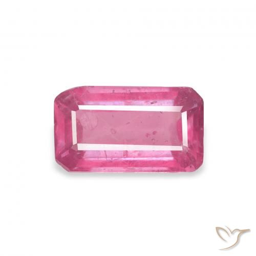 1.44ct 자연스러운 핫 핑크 루비, 에메랄드 컷, VS-SI