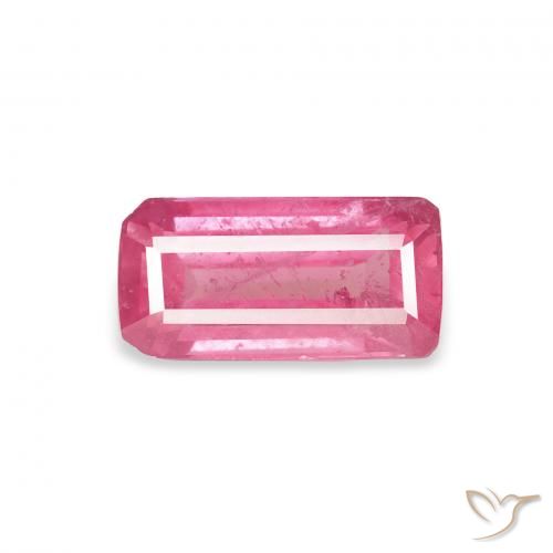1.62ct 자연스러운 핫 핑크 루비, 에메랄드 컷, VS-SI